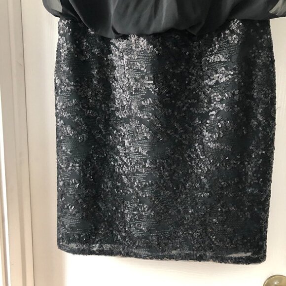 Aidan Mattox Blouson Sequin Skirt Dress size 4 - Picture 3 of 7
